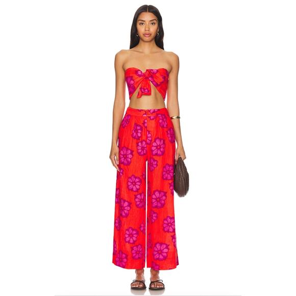 RHODE Pants - Rhode Linen Campbell Pants Scarlet Size 4 NWT